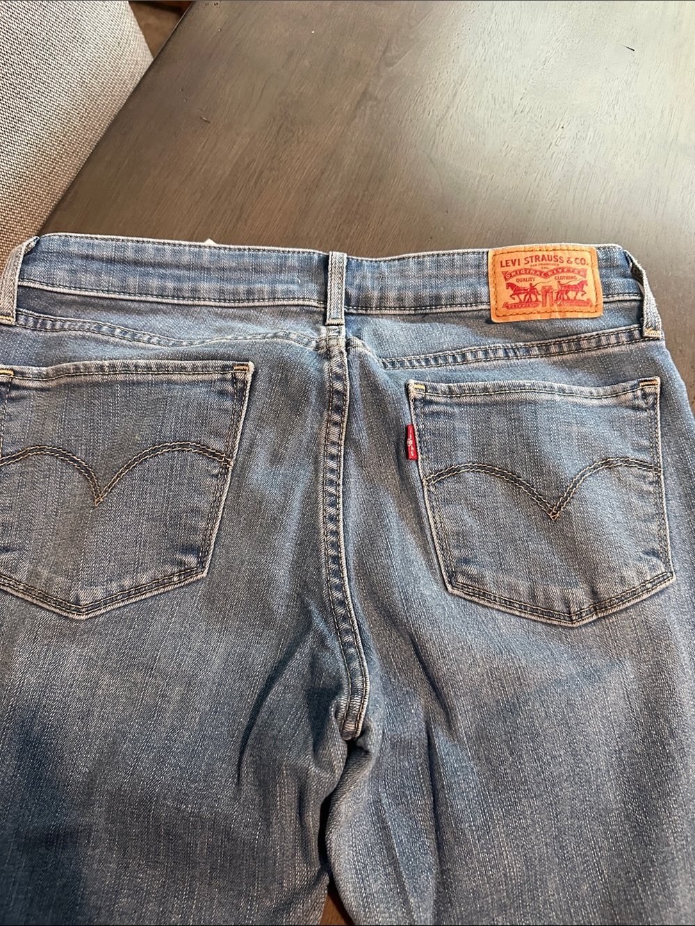 Levi's Women's 711 Skinny Light Blue Jeans with Red Tab